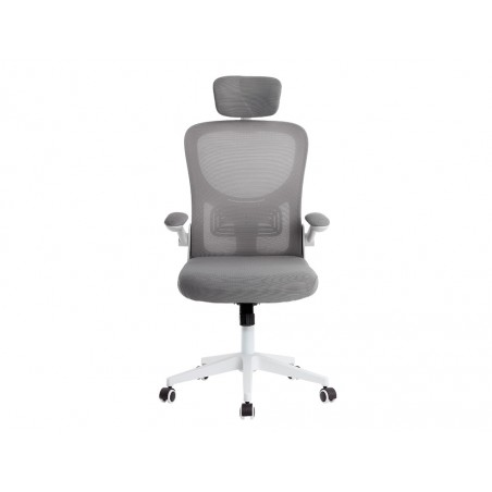 Silla q connect ergonomica pal ermo malla base nylon alt max 1300 anc 610 prof 600 ruedas premium color blanco gris