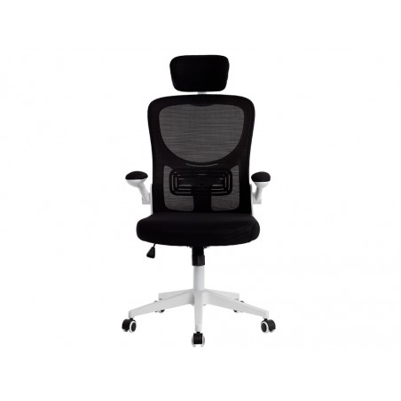 Silla q connect ergonomica pal ermo malla base nylon alt max 1300 anc 610 prof 600 ruedas premium color blanco negro