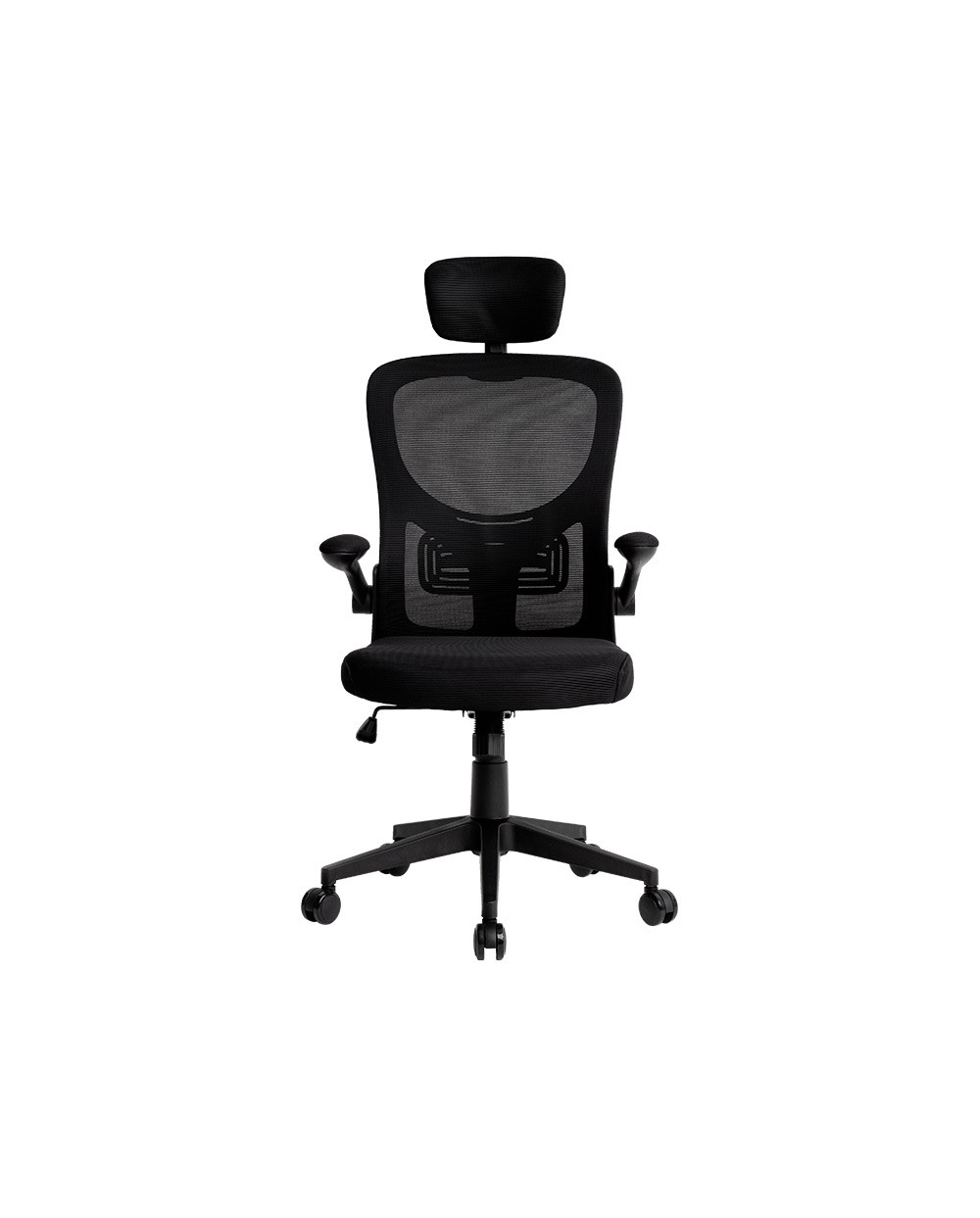 Silla q connect ergonomica pal ermo malla base nylon alt max 1300 anc 610 prof 600 ruedas premium color negro