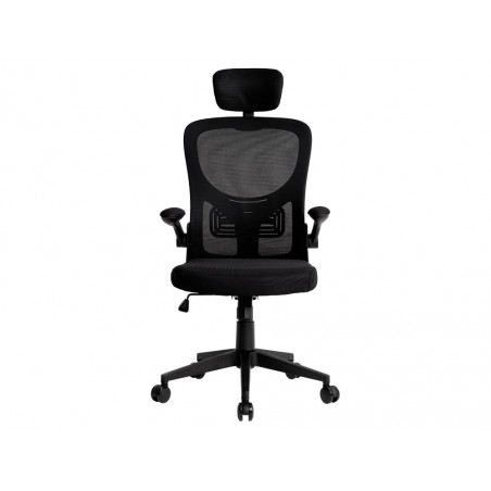 Silla q connect ergonomica pal ermo malla base nylon alt max 1300 anc 610 prof 600 ruedas premium color negro