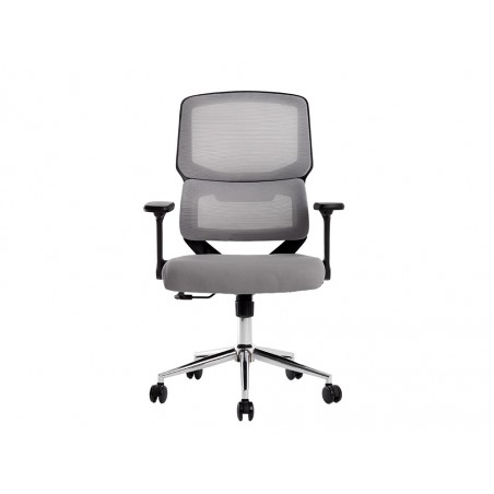 Silla q connect oficina lucca malla base metalica alt max 1090 anc 700 prof 650 ruedas premium color negro gris