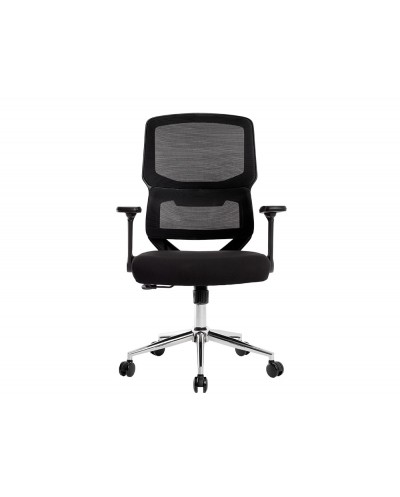 Silla q connect oficina lucca malla base metalica alt max 1090 anc 700 prof 650 ruedas premium color negro