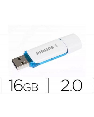 Memoria usb philips flash usb 20 16gb snow blue