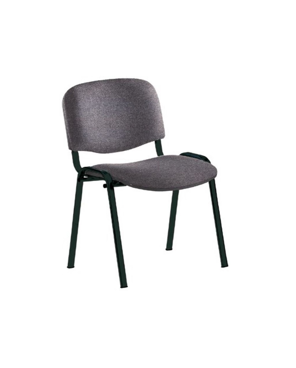 Silla rocada confidente estructura metalica asiento tela ignifuga gris 570x410x810 mm