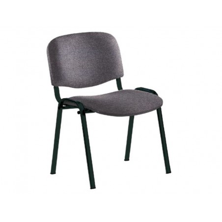 Silla rocada confidente estructura metalica asiento tela ignifuga gris 570x410x810 mm