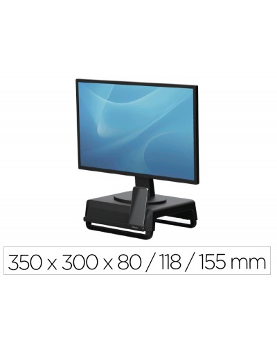 Soporte fellowes para monitor breyta 3 ajustes de altura hasta 30 kg 100 reciclable 350x300x80 118 155 mm negro