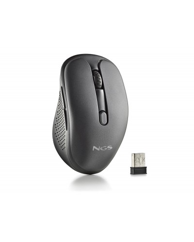 Raton ngs evo rust optico 800 1200 1600 dpi inalambrico 5 botones teclas silenciosas receptor usb 24 ghz negro