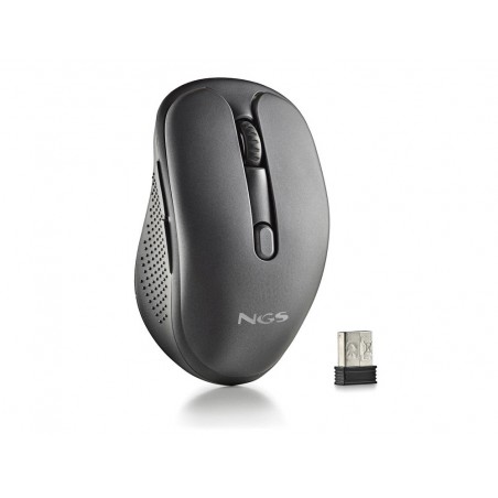 Raton ngs evo rust optico 800 1200 1600 dpi inalambrico 5 botones teclas silenciosas receptor usb 24 ghz negro