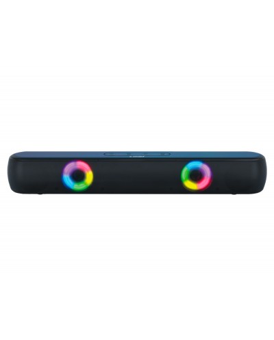 Barra de sonido q connect bluetooth con iluminacion led y control de volumen color negro