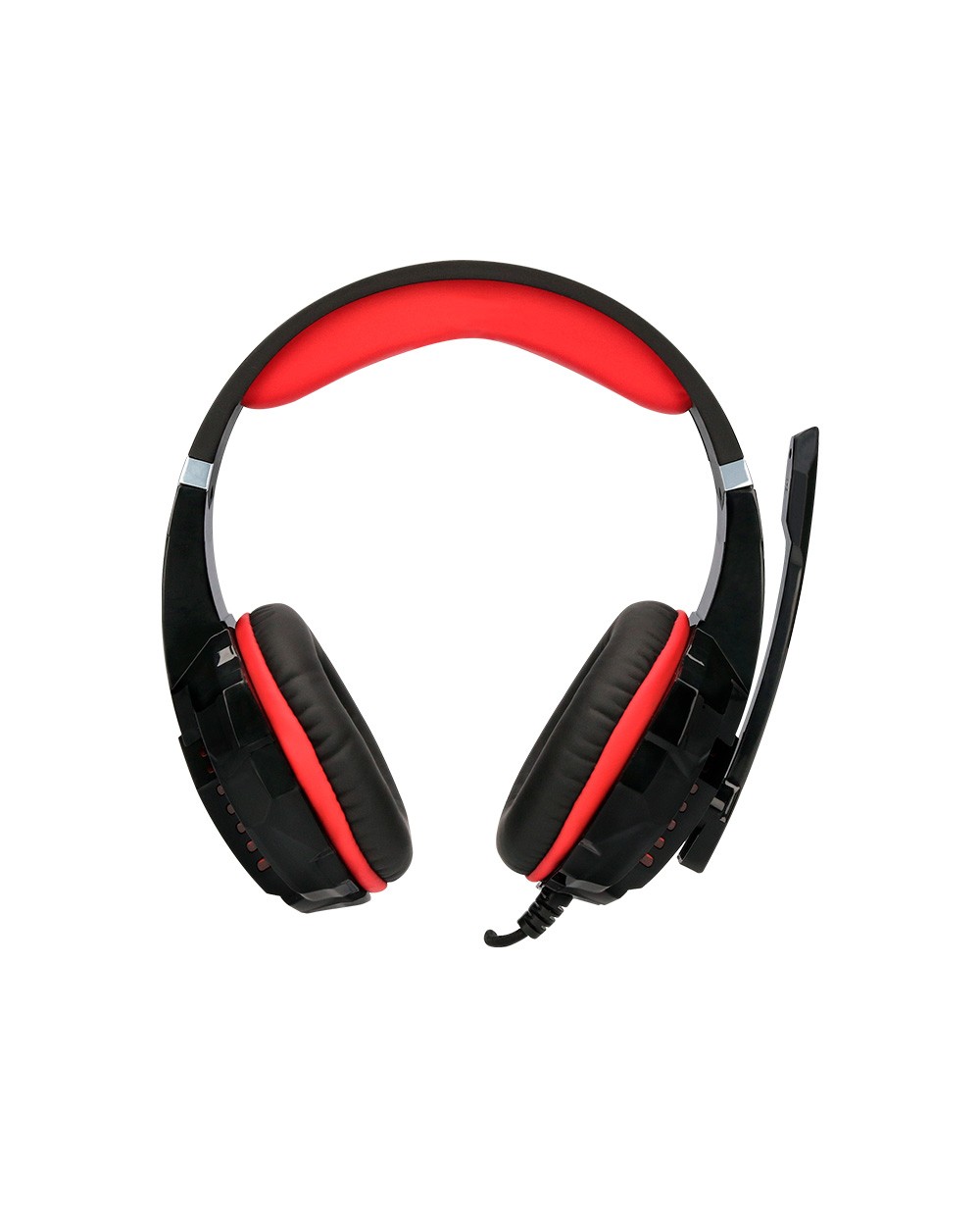 Auricular q connect gaming con microfono ajustable e iluminacion led color negro