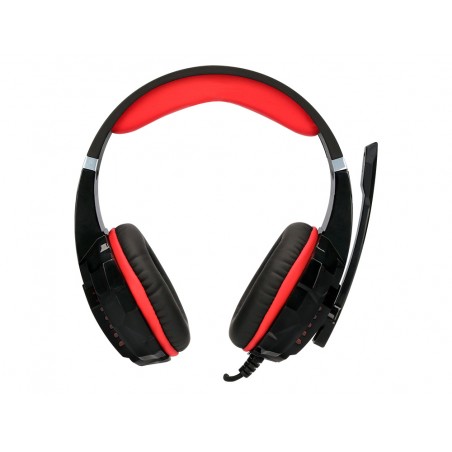 Auricular q connect gaming con microfono ajustable e iluminacion led color negro