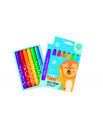 Rotuladores jovi my first felt pens lavables estuche de 6 unidades colores surtidos