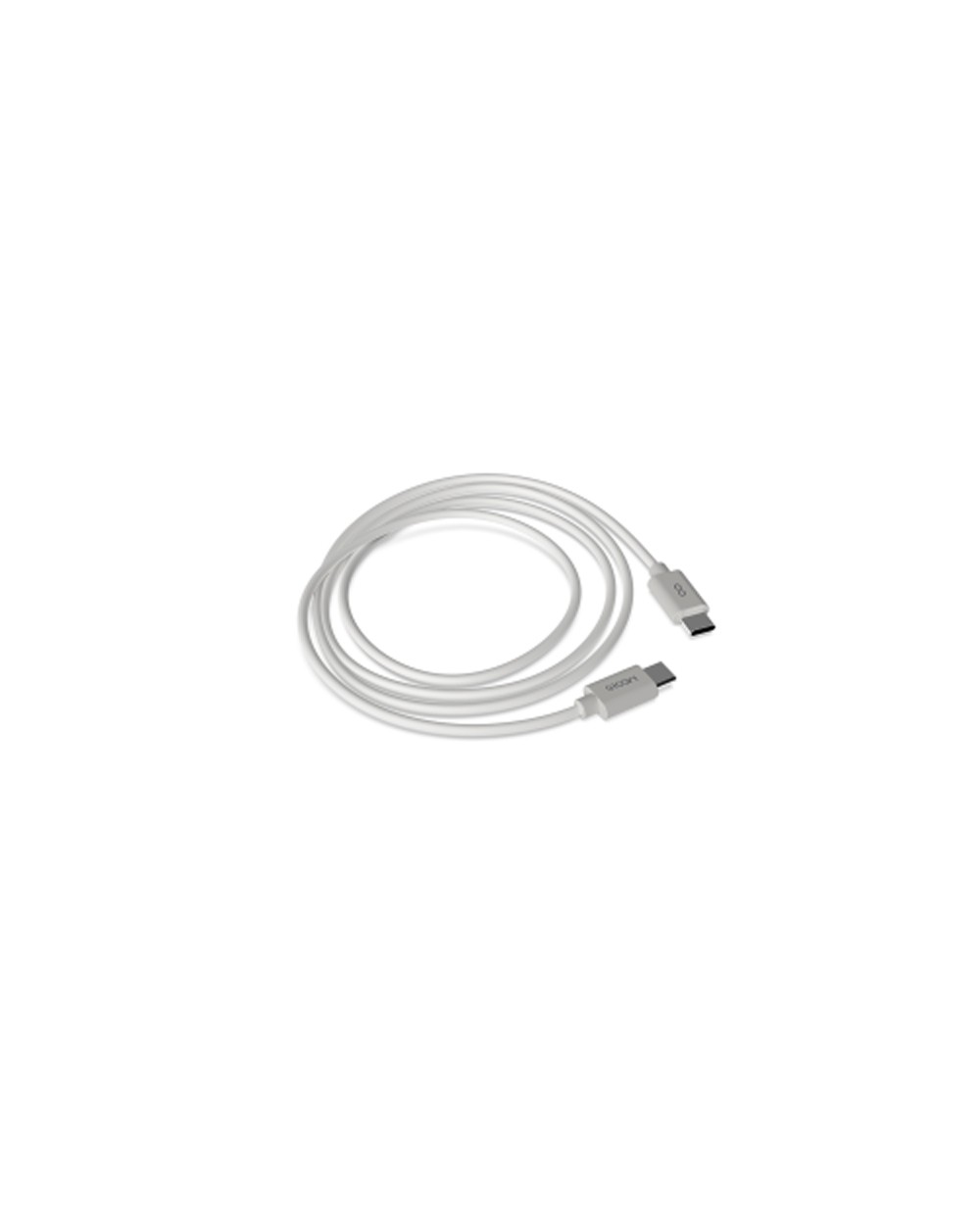 Cable groovy usb c a tipo c longitud 1 mt color blanco