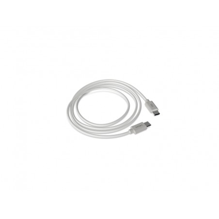 Cable groovy usb c a tipo c longitud 1 mt color blanco