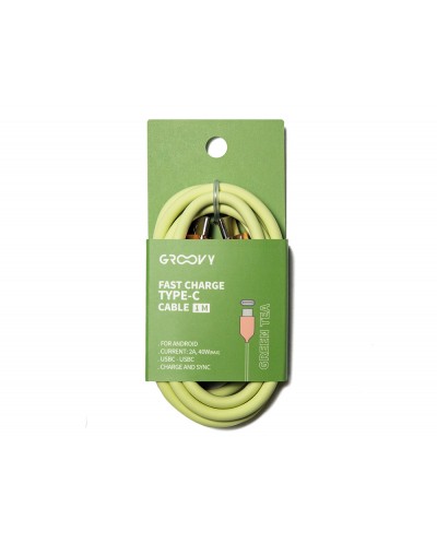 Cable groovy usb 20 a usb c apple lightning longitud 1 mt silicona color verde te