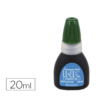 Tinta x stamper quix para sellos verde bote de 20 ml