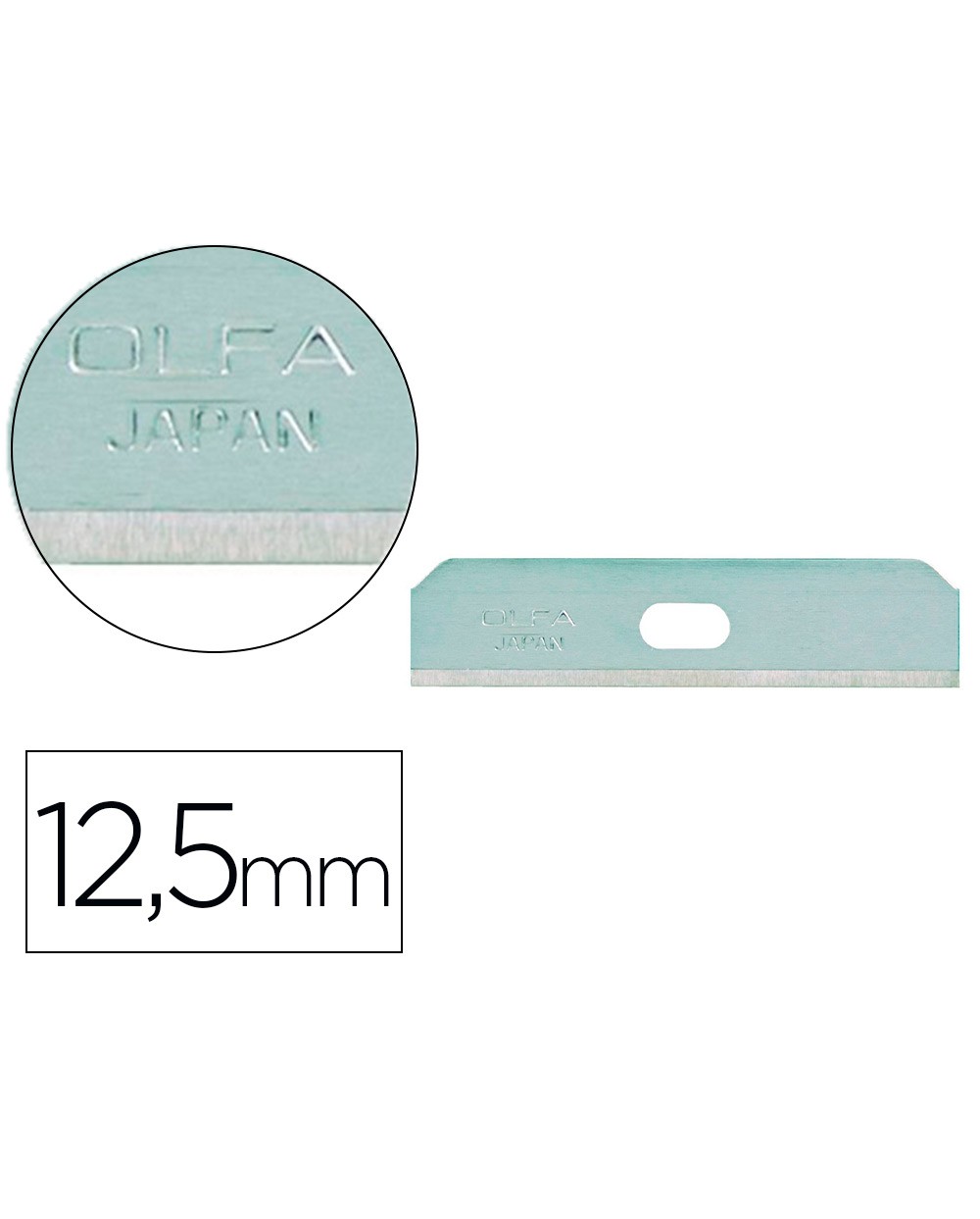 Repuesto cuter olfa ancho 125 mm blister de 10 unidades para cuter seguridad sk 7