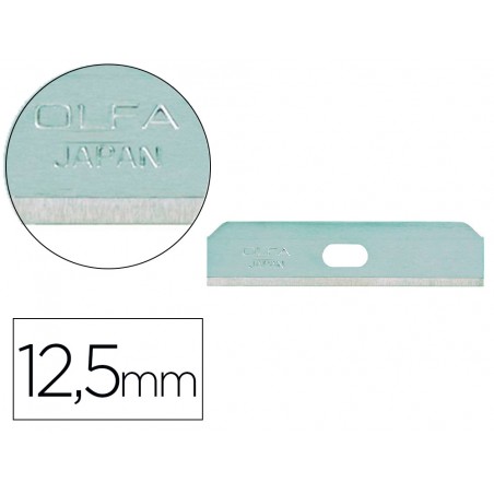 Repuesto cuter olfa ancho 125 mm blister de 10 unidades para cuter seguridad sk 7