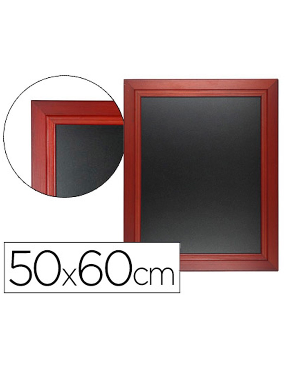 Pizarra negra liderpapel mural de madera con superficie para rotuladores tipo tiza 50x60cm