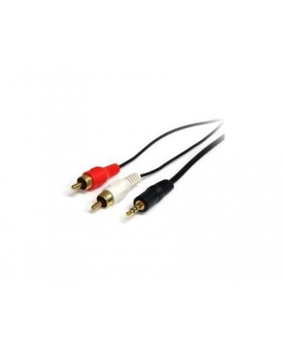 Cables audio video startech adaptador mini jack a rca 91cm j