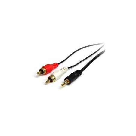 Cables audio video startech adaptador mini jack a rca 91cm j