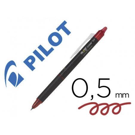 Boligrafo pilot frixion point clicker borrable 05 mm rojo