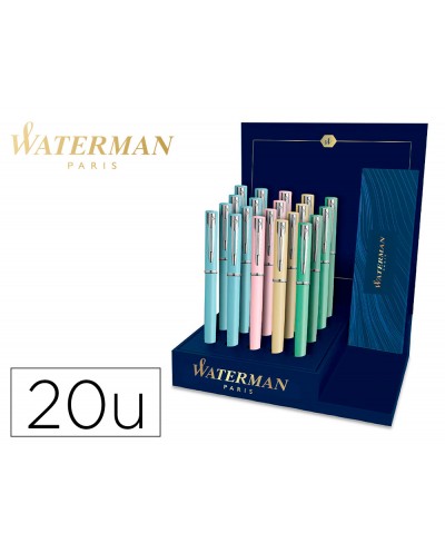 Boligrafo waterman allure pastel expositor de 20 unidades 4 colores pastel surtidos