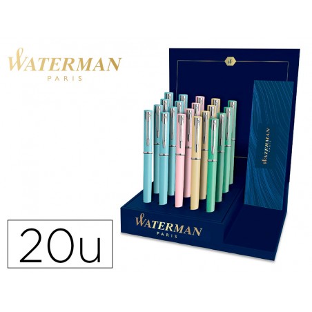 Boligrafo waterman allure pastel expositor de 20 unidades 4 colores pastel surtidos