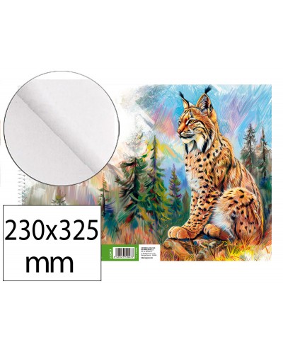 Bloc dibujo liderpapel artistico natura espiral 230x325mm 20 hojas 130g m2 sin recuadro perforado