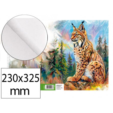 Bloc dibujo liderpapel artistico natura espiral 230x325mm 20 hojas 130g m2 sin recuadro perforado