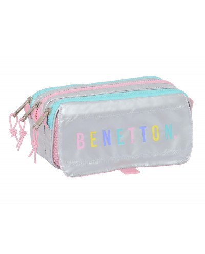 Bolso escolar portatodo safta triple big benetton silver 80x215x100 mm