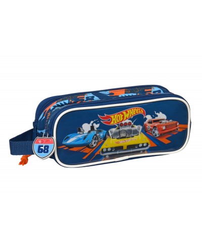 Bolso escolar portatodo safta doble cremallera hot wheels speed club 80x210x60 mm