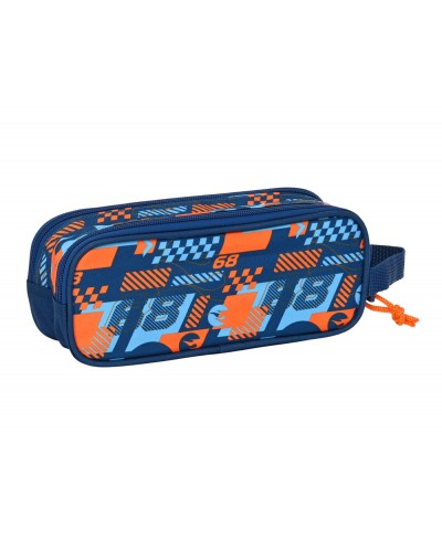 Bolso escolar portatodo safta doble cremallera hot wheels speed club 80x210x60 mm