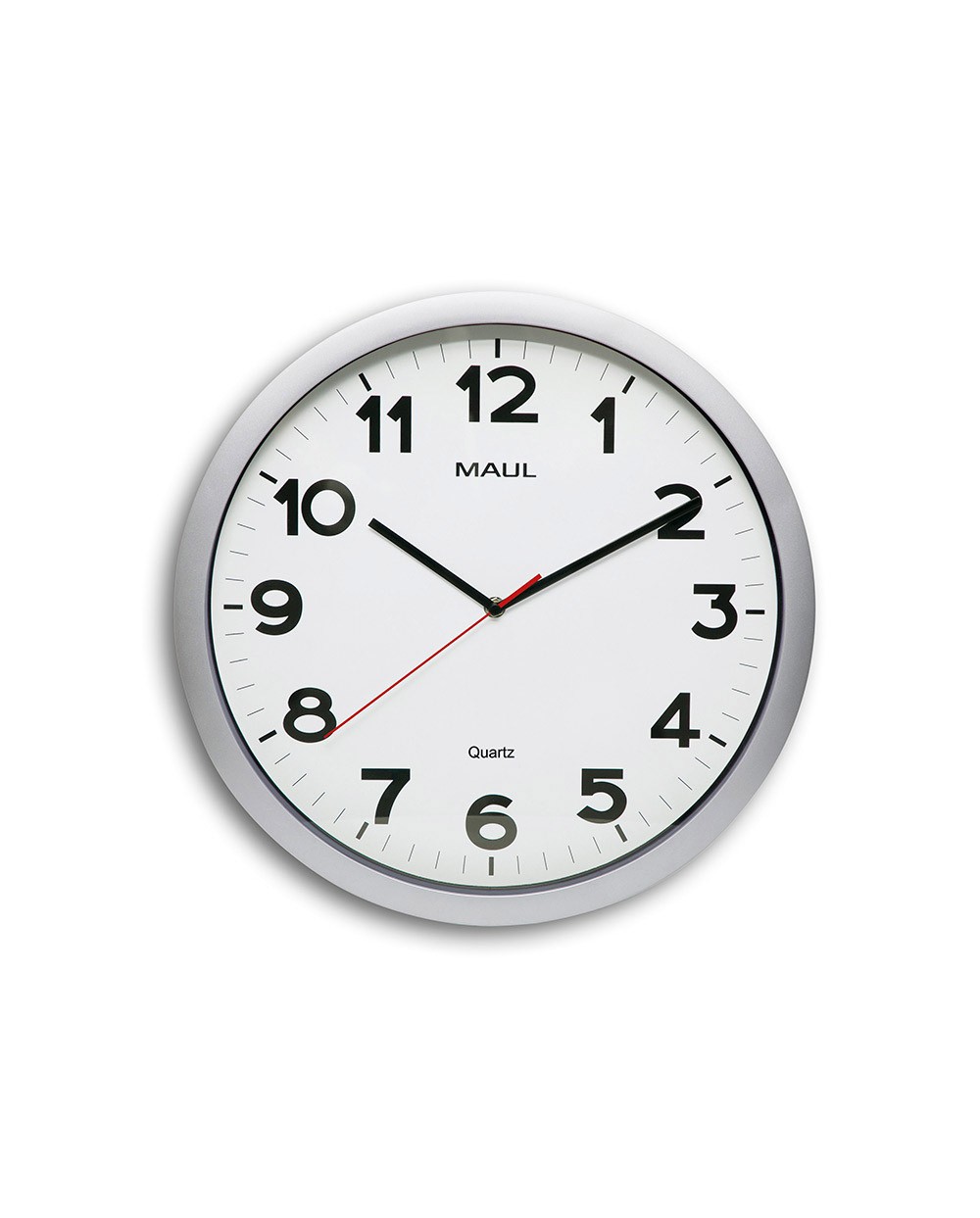 Reloj maul step de pared redondo 40 cm diametro electrico color plata