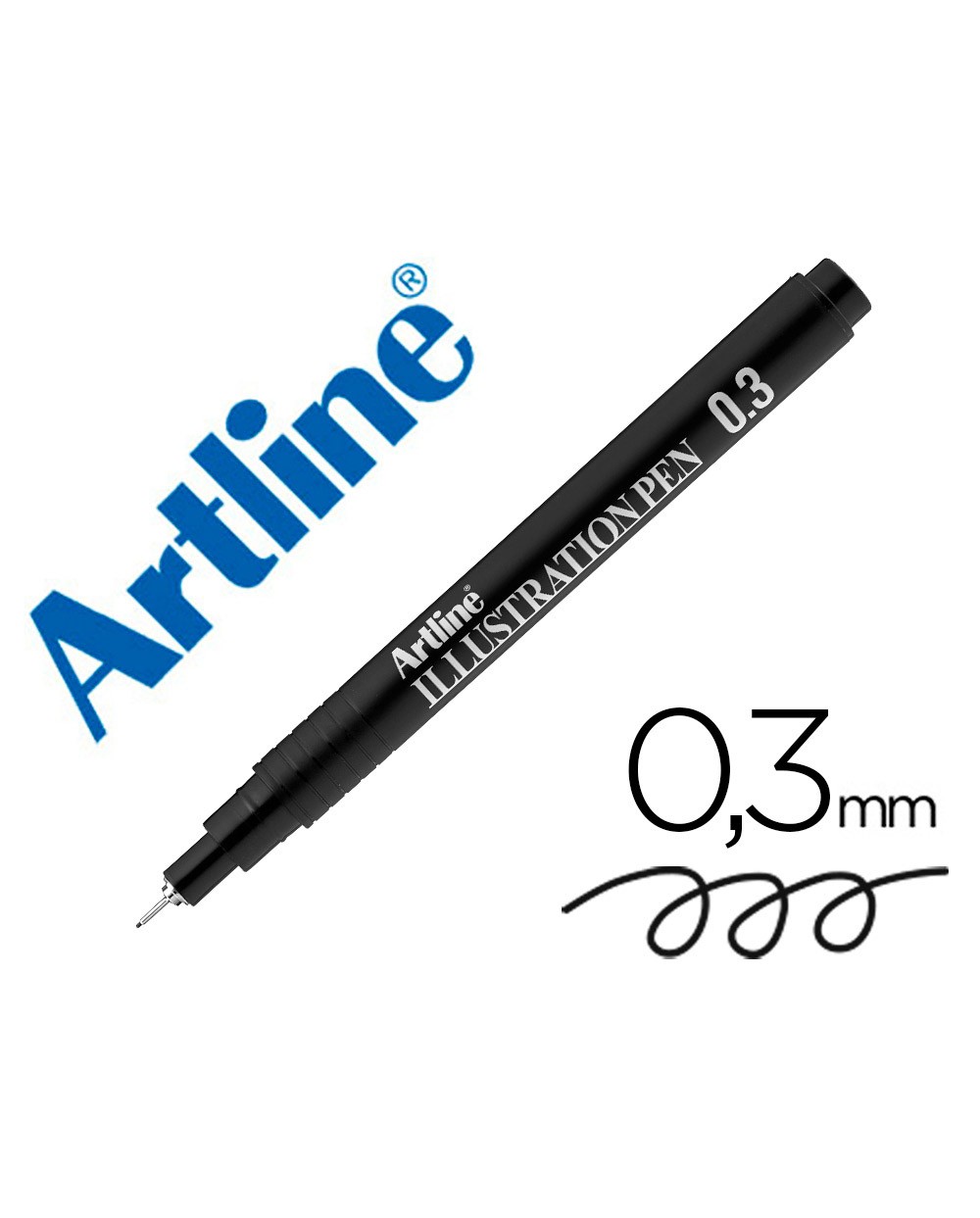 Rotulador artline calibrado micrometrico negro illustration pen ek 283iln punta poliacetal 03mm