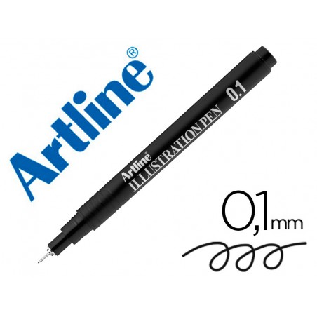 Rotulador artline calibrado micrometrico negro illustration pen ek 281iln punta poliacetal 01mm