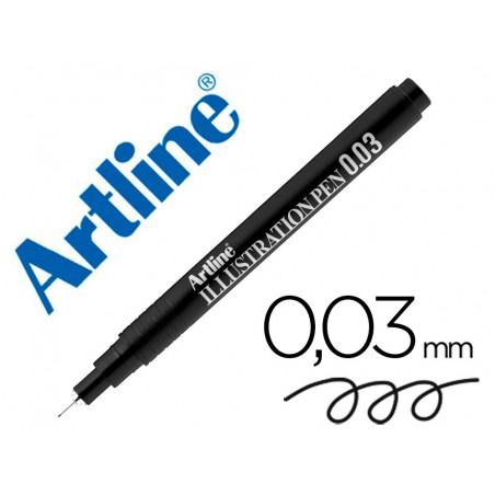 Rotulador artline calibrado micrometrico negro illustration pen ek 2803iln punta poliacetal 003mm