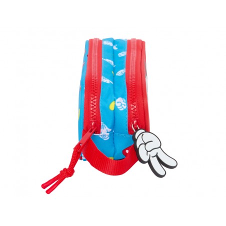 Bolso escolar portatodo safta doble mickey mouse fantastic 60x210x80 mm