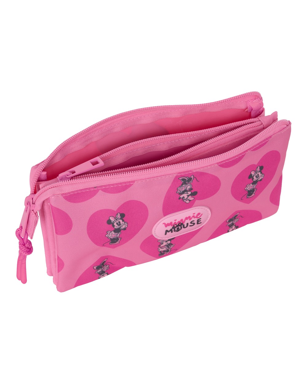 Bolso escolar portatodo safta triple minnie mouse loving 30x220x120 mm