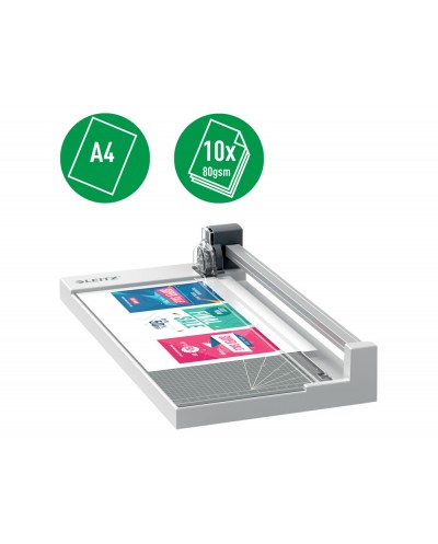 Cizalla de rodillo leitz precision home office a4 base plastico capacidad de corte 10 hojas