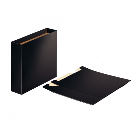 Caja archivador esselte carton brillante din a4 75mm color negro
