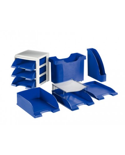 Bandeja sobremesa leitz plus jumbo opaca color azul 255x357x103 mm