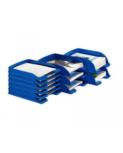 Bandeja sobremesa leitz plus jumbo opaca color azul 255x357x103 mm