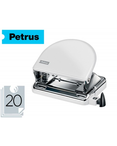 Taladrador petrus 52 wow blanco metalizado capacidad 20 hojas en blister