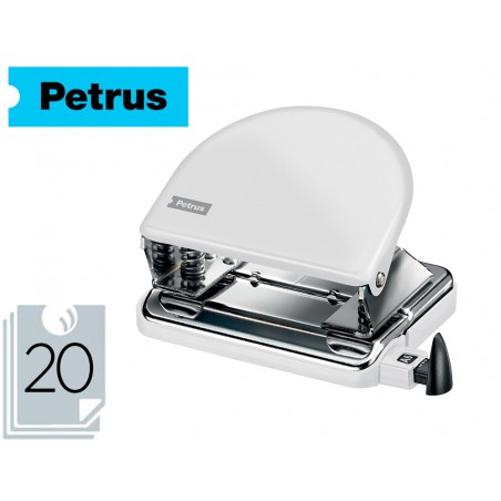 Taladrador petrus 52 wow blanco metalizado capacidad 20 hojas en blister