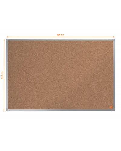 Pizarra corcho nobo essence marco aluminio 900x600 mm