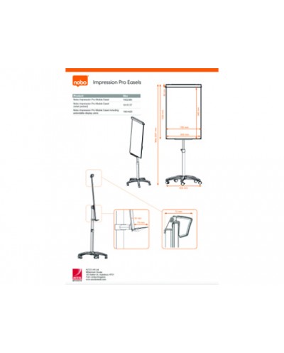 Pizarra conferencia nobo classic nano clean magnetica acero lacado 2000x600x700 mm