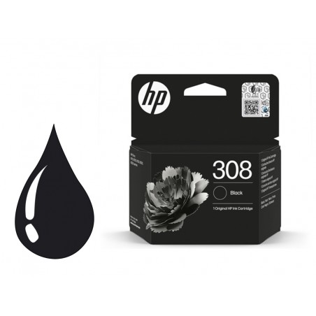 Ink jet hp 308 negro envy 6110 6120 6130 6520 6530 160 paginas