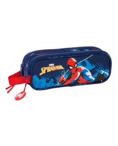 Bolso escolar portatodo safta doble spiderman neon 60x210x80 mm