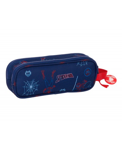 Bolso escolar portatodo safta doble spiderman neon 60x210x80 mm